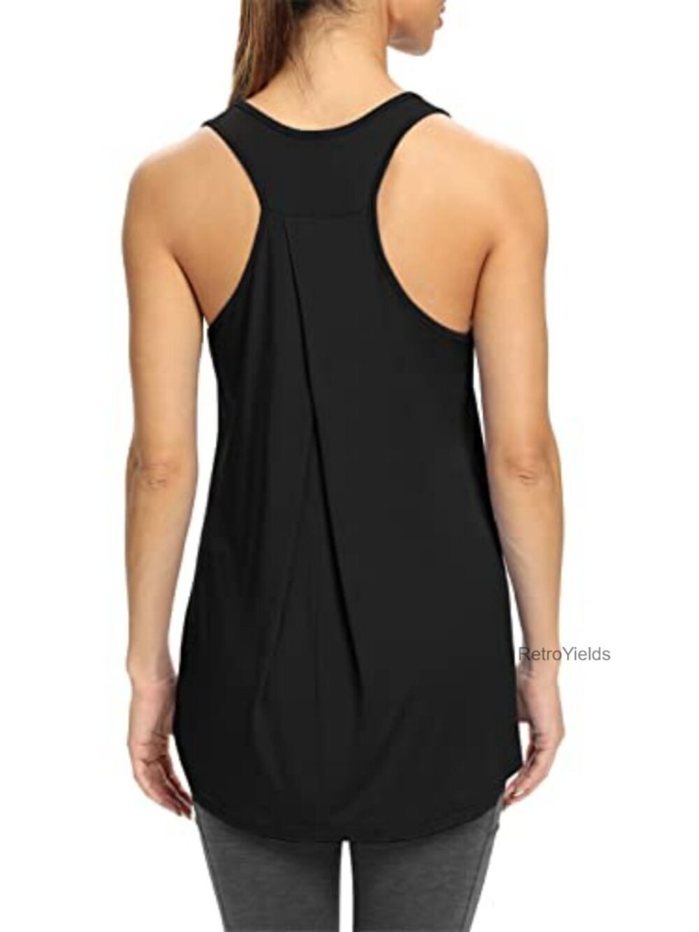 Yoga Racerback Tank Top Loose Fit Athletic Sleeveless Stretchable